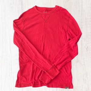 Aeropostale Mens Medium Red Long Sleeve Shirt